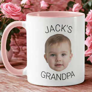 Custom Baby Face Mug for Grandpa