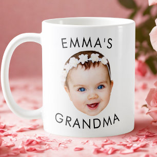 Custom Baby Face Mug Mom Grandma Grandpa Birthday