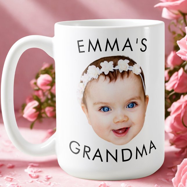 Custom Baby Face Mug Mum Grandma Grandpa Birthday (Creator Uploaded)