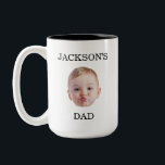 Custom Baby Face Mug, Personalise Child Photo Two-Tone Coffee Mug<br><div class="desc">Custom Baby Face Mug,  Personalise Child Photo Coffee Cup for Dad</div>