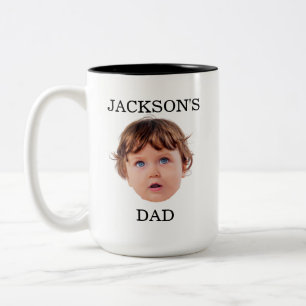 Custom Baby Face Mug, Personalise Child Photo Two-Tone Coffee Mug