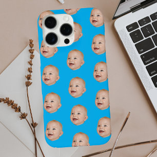 Custom Baby Face Pattern Personalised Baby Photo iPhone 16 Pro Max Case