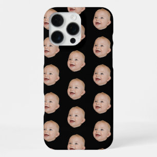 Custom Baby Face Pattern Personalised Baby Photo iPhone 16 Pro Max Case