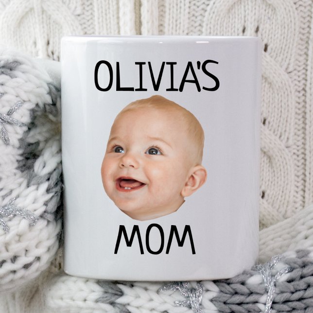Custom Baby Face Photo Baby Girl's Boy's Mum Dad Mug (Creator Uploaded)