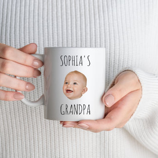 Custom Baby Face Photo Grandpa Mum Birthday Party Mug