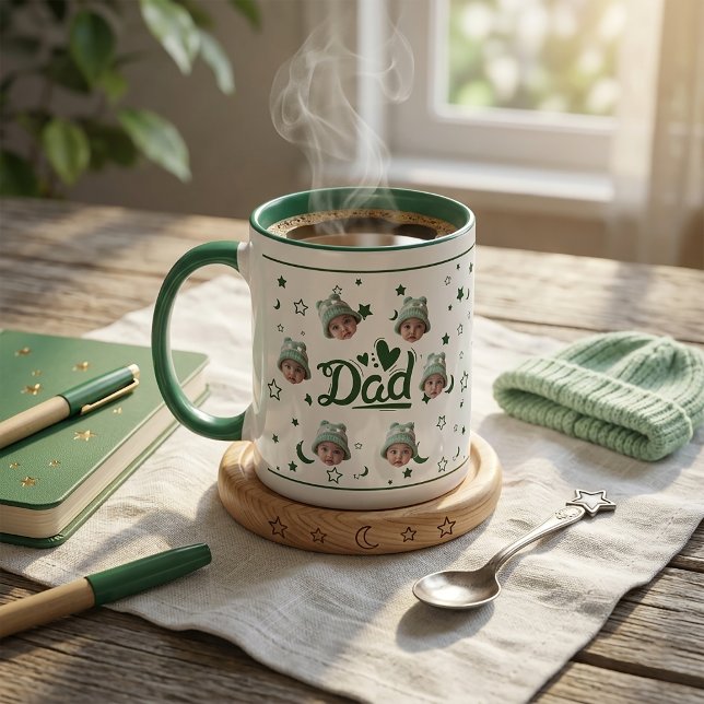 Custom Baby Face Photo Mug Gift for Dad (Creator Uploaded)