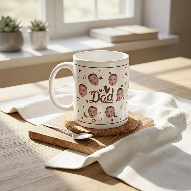 Custom Baby Face Photo Mug Gift for Dad (Creator Uploaded)