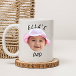 Custom Baby Face Photo New Dad Coffee Mug<br><div class="desc">Custom Baby Face Photo Text New Dad, Replace the face with your favourite photo (make sure to crop as much to the face as possible and use an app to remove the background) and personalise this funny face gift with your kid, husband, or boyfriend on it! Also a fun and...</div>