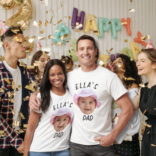 Custom Baby Face Photo New Dad T-Shirt