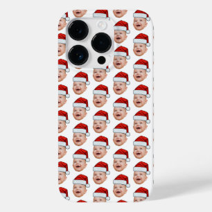 Custom Baby Face Photo Santa Hat Christmas Case-Mate iPhone 14 Pro Case