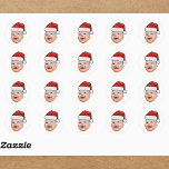 Custom Baby Face Photo Santa Hat Christmas Classic Round Sticker<br><div class="desc">Custom Baby Face Photo Santa Hat Christmas Classic Round Sticker</div>