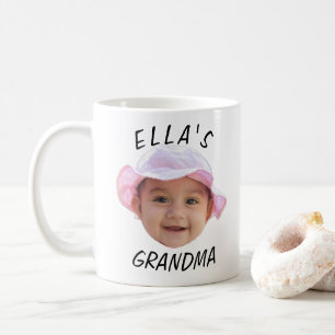 Custom Baby Face Photo Text Grandma Coffee Mug
