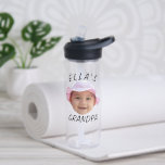 Custom Baby Face Photo Text Grandpa Water Bottle<br><div class="desc">Custom Baby Face Photo Text Grandpa, Replace the face with your favourite photo (make sure to crop as much to the face as possible and use an app to remove the background) and personalise this funny face gift with your kid, husband, or boyfriend on it! Also a fun and unique...</div>