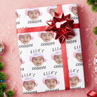 Custom Baby Face Photo Text Grandpa