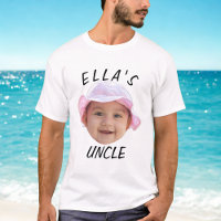 Custom Baby Face Photo Text New Uncle