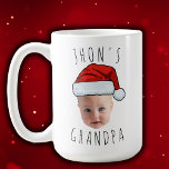 Custom Baby Face Santa Hat Christmas Photo Coffee Mug<br><div class="desc">Custom Baby Face Santa Hat Christmas Photo, Replace the face of this baby with your favourite photo (make sure to crop as much to the face as possible and use an app to remove the background) and personalise this funny Christmas Holiday mug with your kid, husband, or boyfriend on it!...</div>