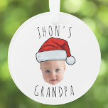 Custom Baby Face Santa Hat Christmas Photo Ornament<br><div class="desc">Custom Baby Face Santa Hat Christmas Photo, Replace the face of this baby with your favourite photo (make sure to crop as much to the face as possible and use an app to remove the background) and personalise this funny Christmas Holiday gift with your kid, husband, or boyfriend on it!...</div>