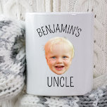 Custom Baby Face Uncle Mum Dad Birthday Party  Mug<br><div class="desc">Custom Baby Face Uncle Mum Dad Birthday Party Mug</div>