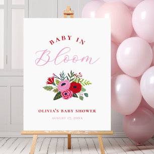 Custom - Baby in Bloom Bright Floral Baby Shower Poster