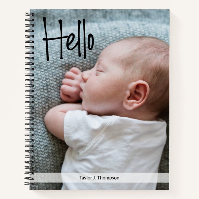 Custom Baby Journal with Photo and name (Front)