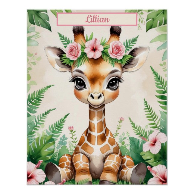 Custom Baby Monkey Nursery Wall Art (Front)