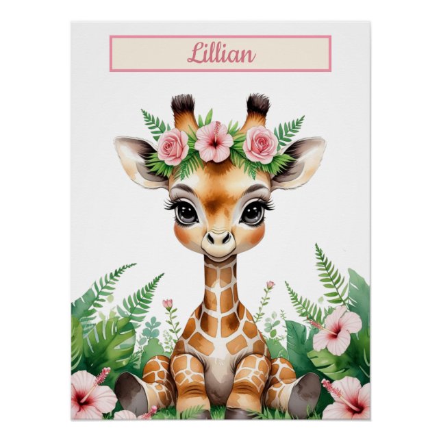 Custom Baby Monkey Nursery Wall Art (Front)