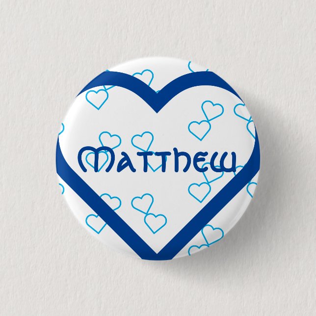 Custom baby name 3 cm round badge (Front)
