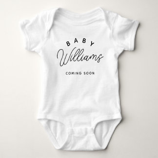 Custom Baby Name Bodysuit, Pregnancy Announcement Baby Bodysuit