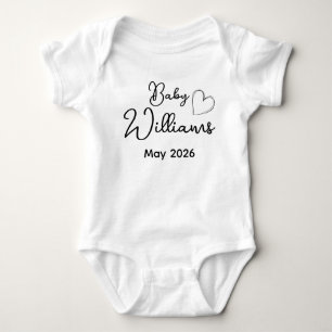 Custom Baby Name & Due Date Bodysuit