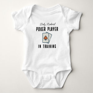 Custom  Baby Name Poker Player in Training Baby Bodysuit
