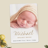 Custom Baby Photo Announcement Card