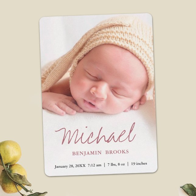 Custom Baby Photo Announcement Card (Creator Uploaded)