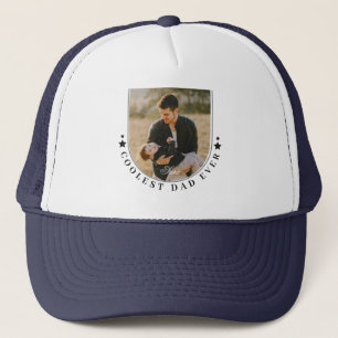 Custom Baby Photo Arch Father's Day Coolest Dad Trucker Hat