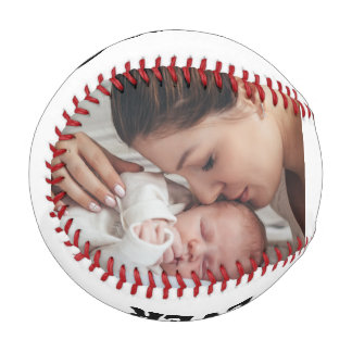 Custom Baby Photo BEST MOM EVER Baseball