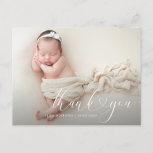custom baby photo birth announcement postcard