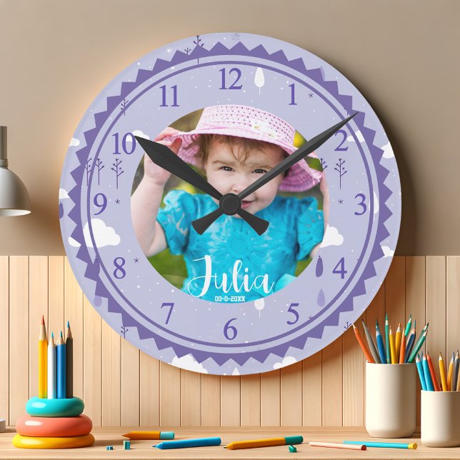 Custom Baby Photo Birthday Wall Clock (Creator Uploaded)