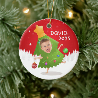 Custom Baby Photo Christmas Ornament