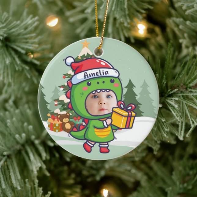 Custom Baby Photo Christmas Ornament (Tree)