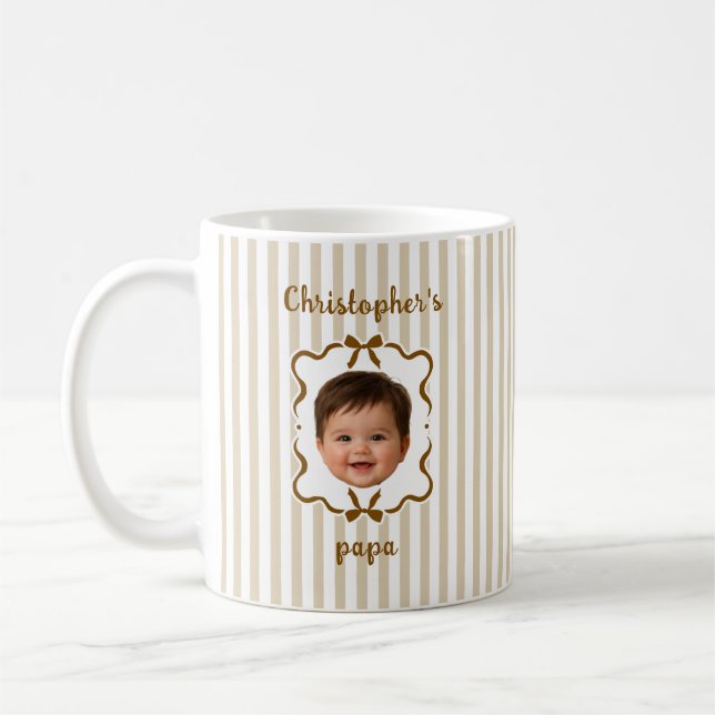 Custom Baby Photo Coffee Mug For Dad (Left)