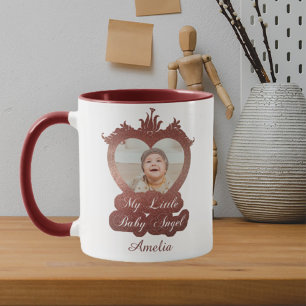 Custom Baby Photo Little Angle Red Mug