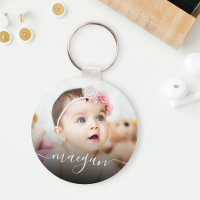 Custom Baby Photo Name Handwriting Script
