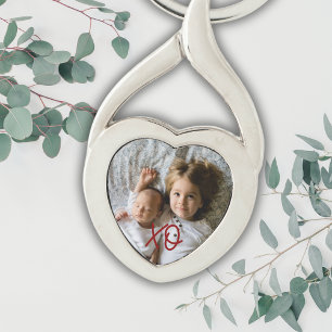 Custom Baby Photo Template Script XO Keepsake Key Ring