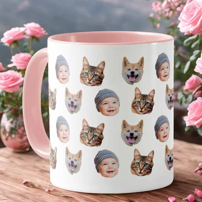 Custom Baby Picture Mug with Repeating Faces  (Creator Uploaded)