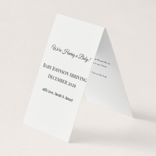 Custom Baby Reveal Card (Front)