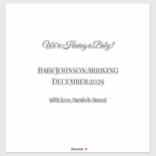 Custom Baby Reveal Card