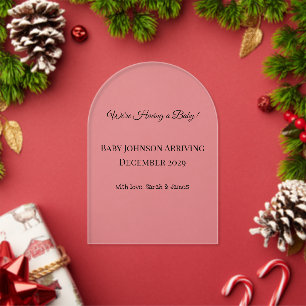 Custom Baby Reveal Card Acrylic Invitations
