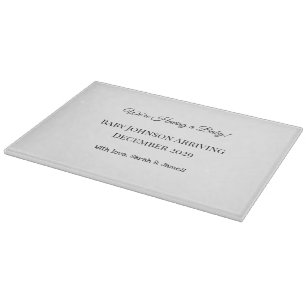 Custom Baby Reveal Card Cutting Board