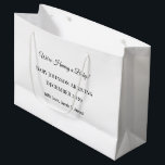 Custom Baby Reveal Card Large Gift Bag<br><div class="desc">Celebrate your exciting news with this beautifully designed personalised pregnancy announcement! Perfect for sharing with family and friends, this elegant card features customisable text and stylish design elements. Whether you're announcing to grandparents, siblings, or social media, this modern baby reveal makes the moment extra special. Available in various themes, including...</div>