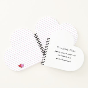 Custom Baby Reveal Card Notebook