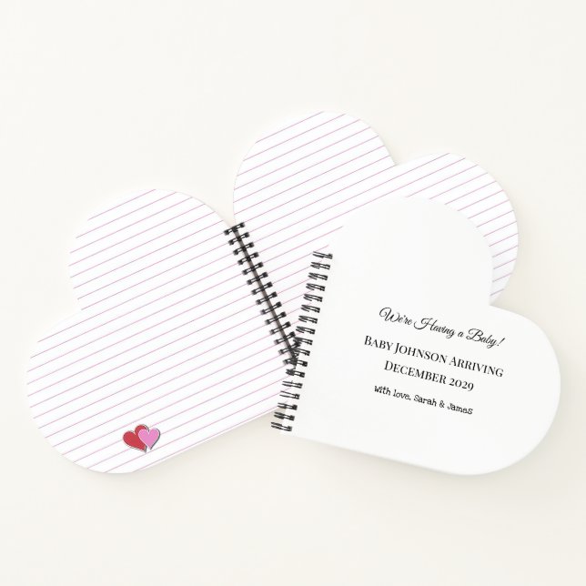 Custom Baby Reveal Card Notebook (Inside)